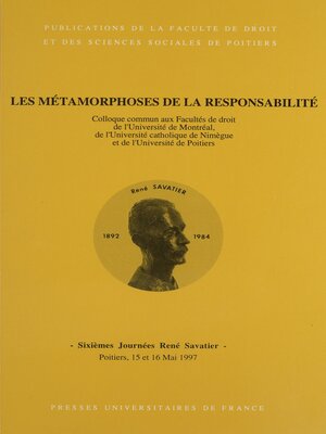 cover image of Les Métamorphoses de la responsabilité